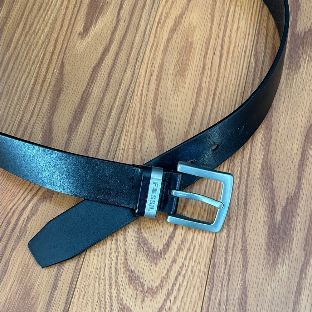 Fossil Black Leather Men's Belt